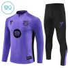 FC Barcelona Trenings Collegegenser 2025-26 Kvart-Zip Lilla - Barn